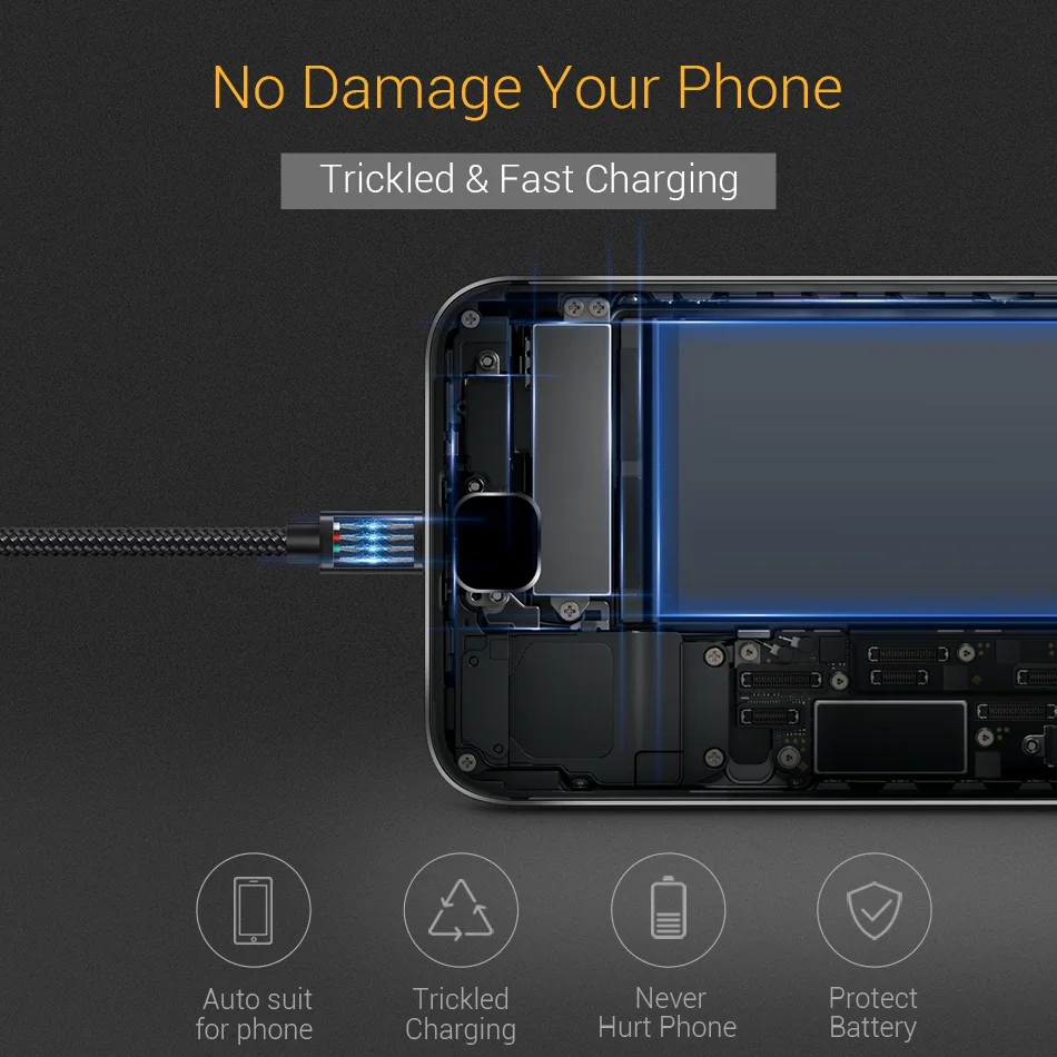 Torras Micro USB кабель Android плетеный нейлоновый Зарядное устройство быстрая зарядка