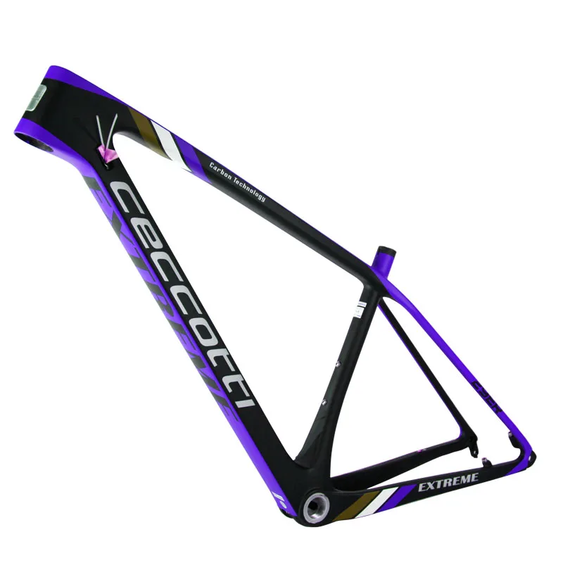 blue Новая карбоновая велосипедная Рама 27,5 er/29er telaio carbonio strada Ceccotti Светоотражающая конструкция карбоновая mtb рама - Цвет: blue