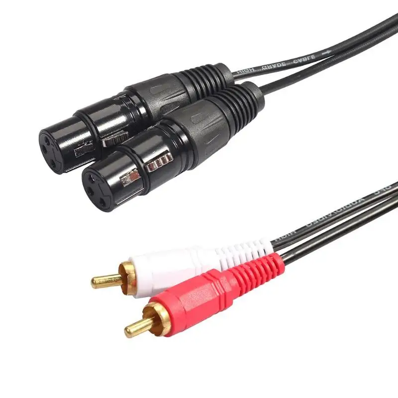 1 5 м футов стерео аудио кабель двойной RCA штекер на XLR Женский Для миксера
