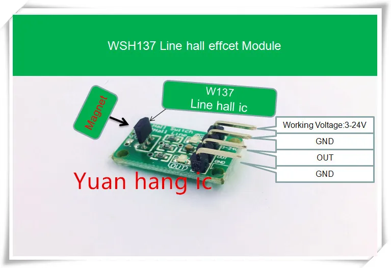 

1 шт./лот WSH137 W137 Line hall effcet модуль 4.5мв/г
