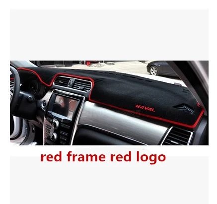 red frame red logo Накладка на приборную панель, коврик для приборной панели, коврик для приборной панели Great Wall Haval H6 2013 - Название цвета: red frame red logo