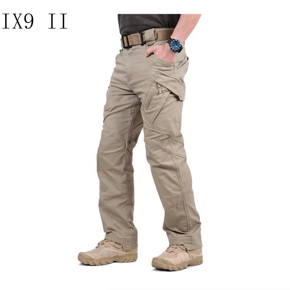 Khaki Color TAD IX9(II) мужские тактические брюки-карго для активного отдыха, армейские тренировочные военные брюки, спортивные брюки для походов и охоты - Цвет: Khaki Color
