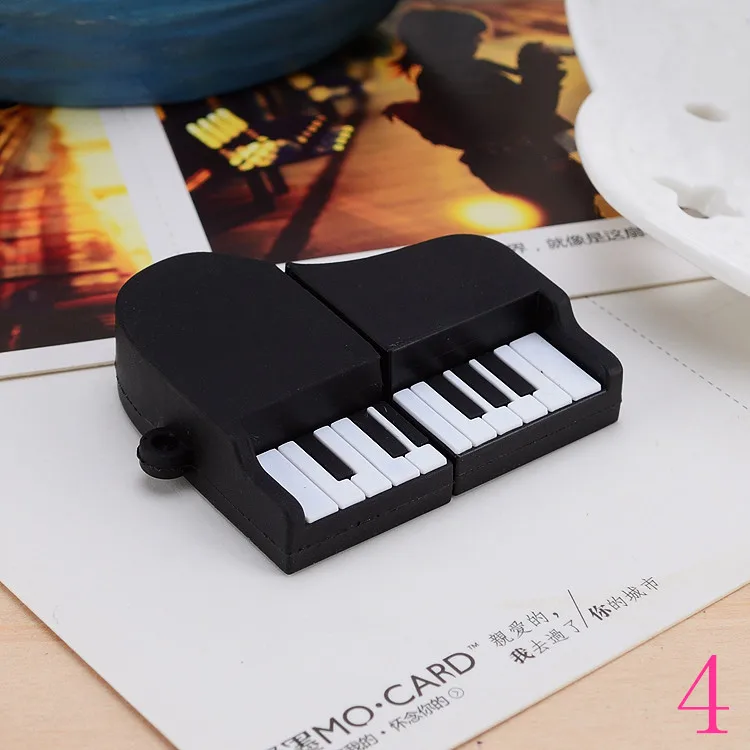 Мода U диск pendrive мультфильм гитара/скрипка/фортепиано/гармоника/pendriver ручка