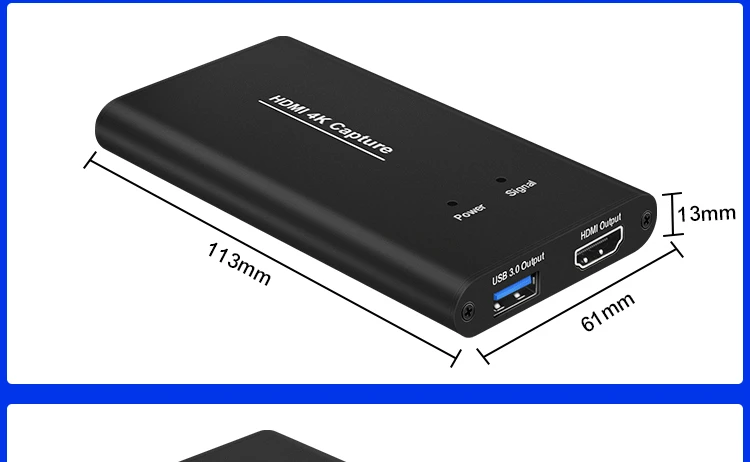 KuWFi USB3.0 HDMI 4K60Hz Захват видео с HDMI на USB Захват видеокарты Dongle Игра Потоковая трансляция в прямом эфире с входом MIC