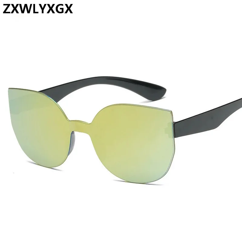 

ZXWLYXGX Brand design fashion cat eye sunglasses men women retro colorful gradient sun glasses trend oculos feminino
