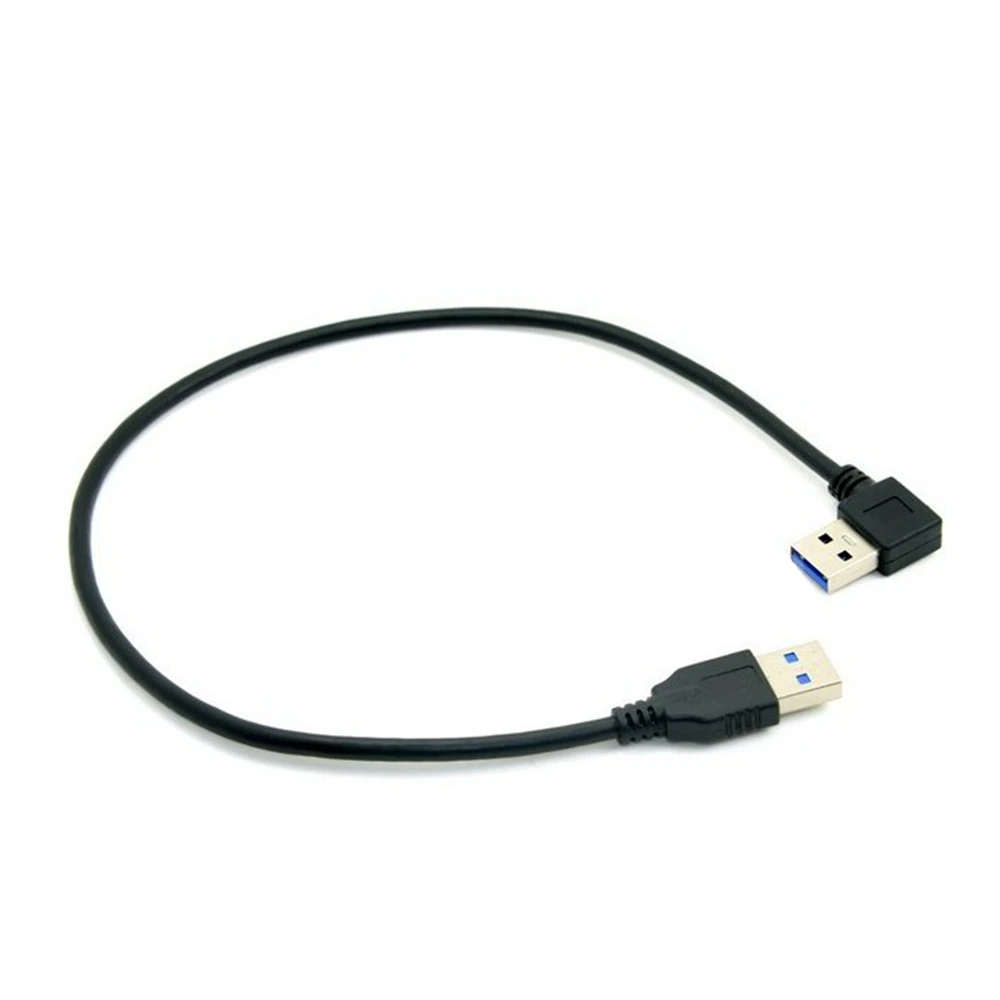 90 градусов правый угловой USB 3 0 USB3.0 Тип A штекер прямой Мужской кабель для передачи