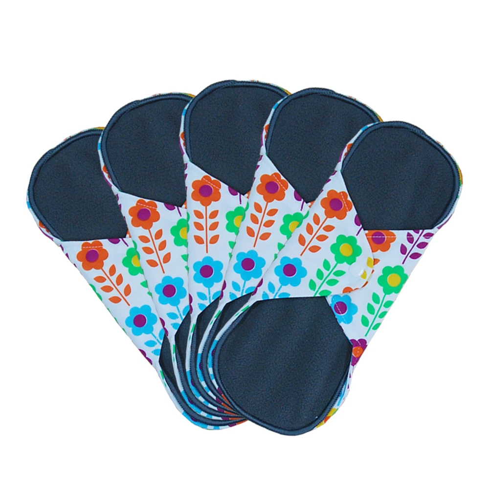 

1 PC Women Menstrual Pads Reusable Sanitary Napkin Absorbent Reusable Charcoal Bamboo Cloth Pads Washable Sanitary Pads