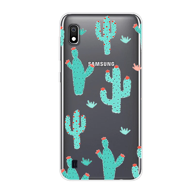 Для samsung A10 чехол тонкий прозрачный цветок кактус Мягкий силиконовый чехол для телефона s для samsung Galaxy A10S A10E A 10 чехол TPU Funda A 10S - Цвет: 22