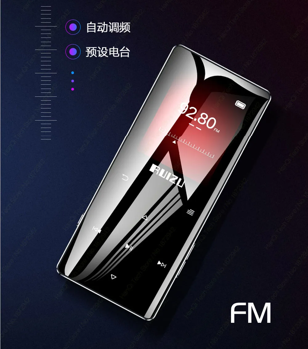 Ruidu D28 Bluetooth MP3 плеер 8G музыкальный плеер Портативный Walkman со встроенным динамиком поддержка fm-рекордер электронная книга часы Шагомер
