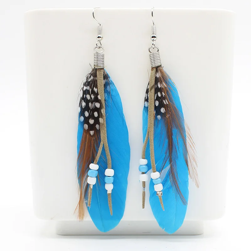 ISINYEE модные серьги кисточки перо для женщин корейские ювелирные изделия белые