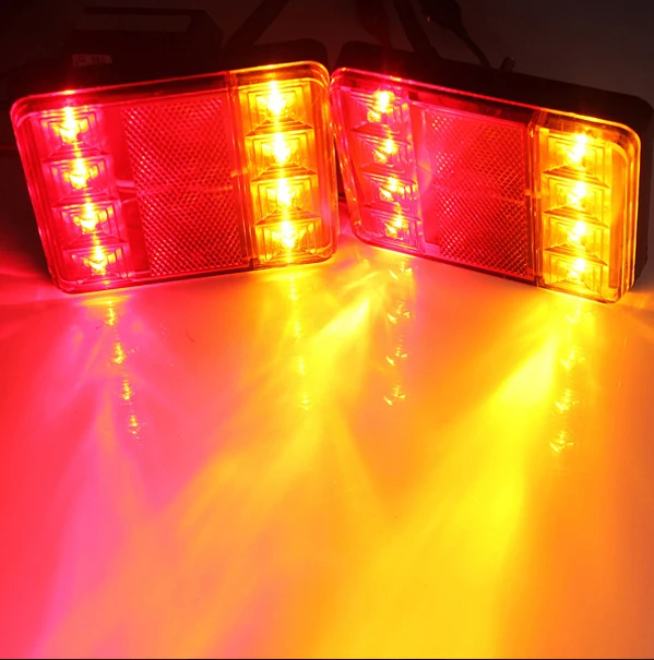 Комплект из 2 предметов 8 светодиодов автомобиля грузовика Водонепроницаемый