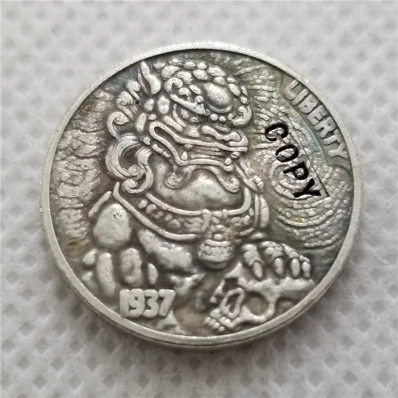 Хобо никель Coin_Type # 44_1937 D с гравировкой в виде американского бизона из никеля