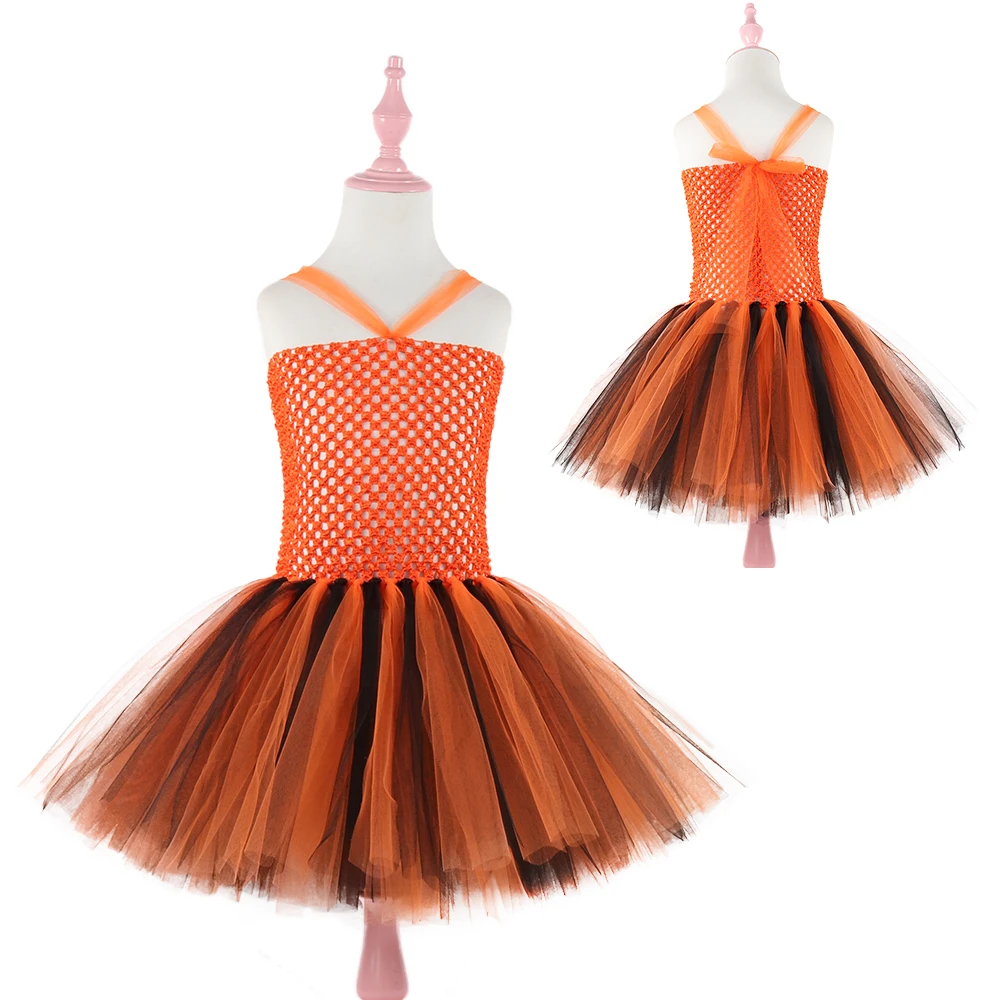 Moeble girl tutu dress Children night Cosplay baby Clothing Chirldren Chrismas Costume Kids Orange girls halloween costumes | Детская