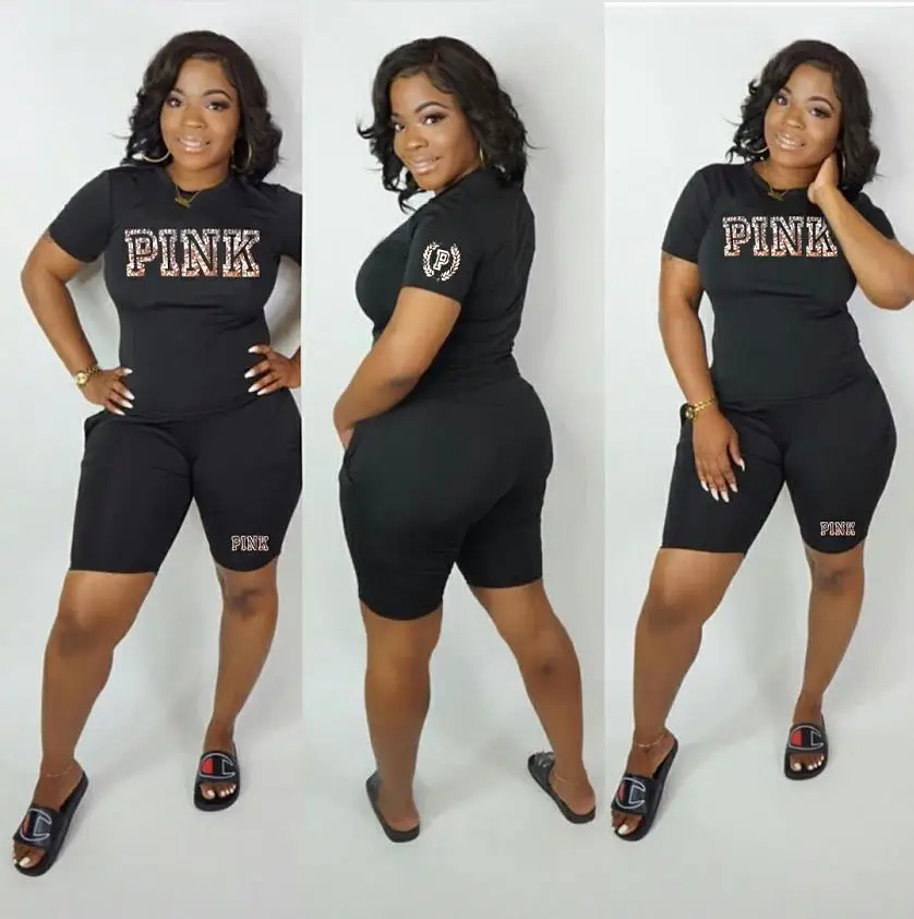 2019 комплект из двух предметов топ с коротким рукавом и байкерские шорты