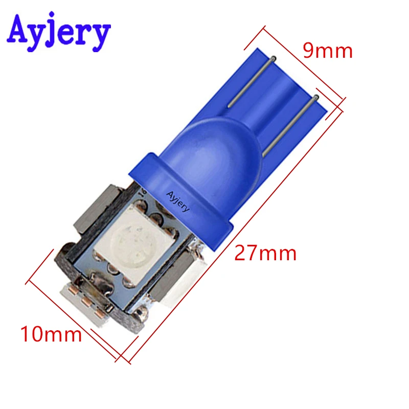 Супер яркий! 100 шт. T10 5050 5 SMD 194 168 W5W 5 светодиодный светильник лампы просвет клиновая лампа света DC 24V белый авто светодиодный светильник