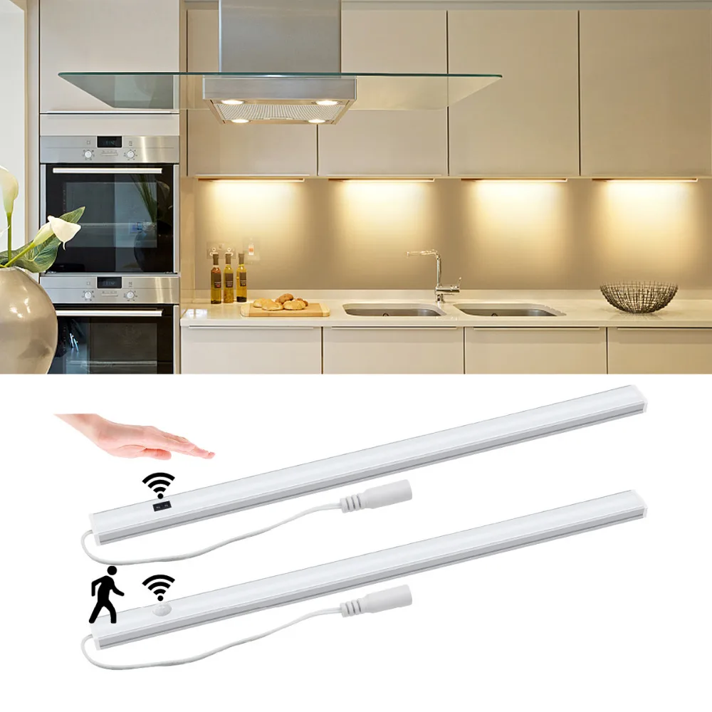 Smart Hand Sweep Wave / PIR Motion Sensor 12V LED Bar lamp Kitchen Cabinet Wardrobe Decoration Night light LED Diode 40CM 50CM