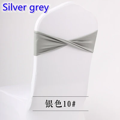 Цвет Серебряный спандекс пояса для чехлы на стулья из лайкры ленты спандекса