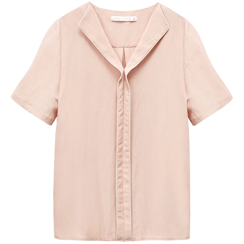 FANSILANEN Fashion New Arrival Summer/Spring Office Women Befree Tops Blouse Shirts Blouses Solid Chiffon Female Z82565 |