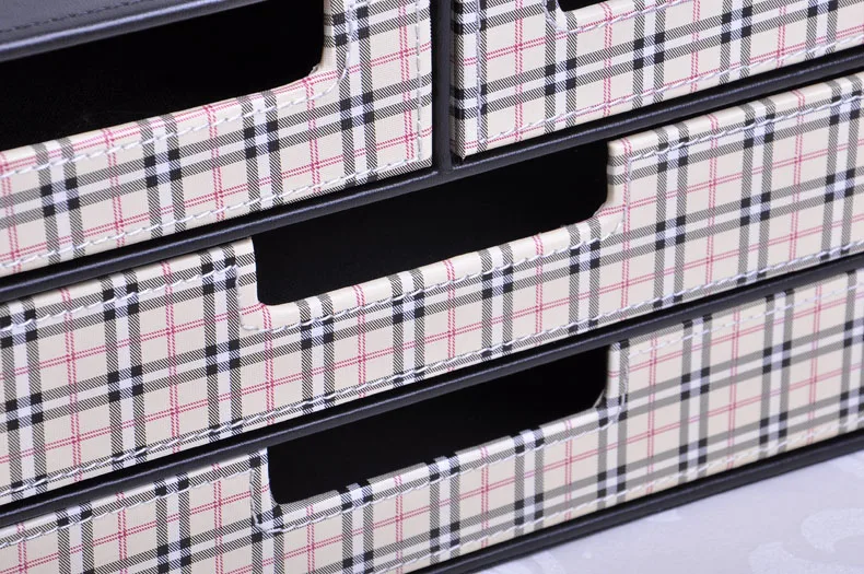 3 уровневый 4 выдвижной кожаный стол с деревянной структурой офисный Органайзер