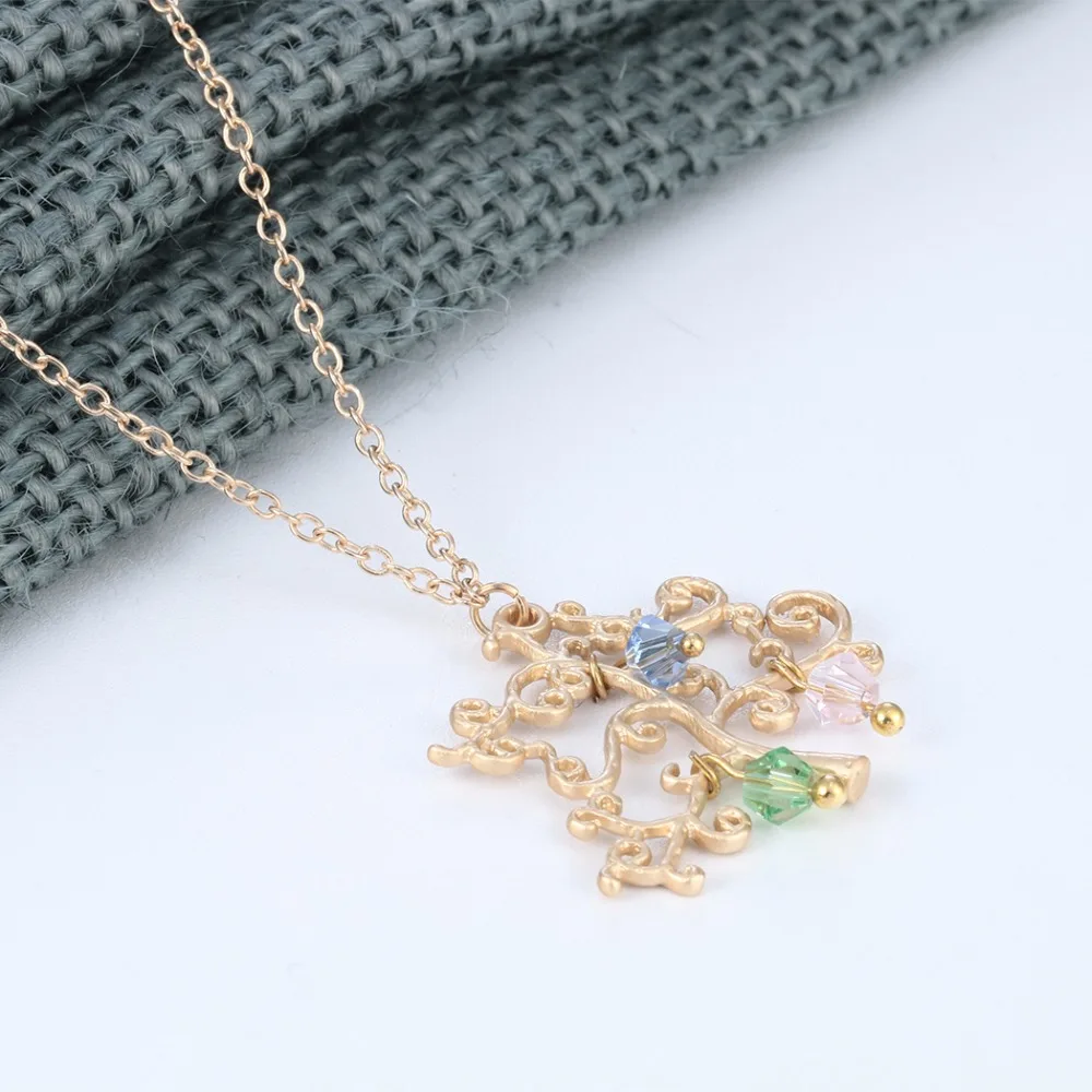 1 шт. модное ожерелье Kinitial с изображением семейного дерева камни и имена родной