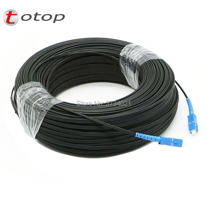 100 м наружный SC UPC Simplex FTTH прямой патч кабель SM G657A волоконно оптический корд