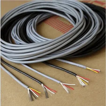 28awg 4 ядра мультикоров экранированный Провода S Луженая Медь контролируемых