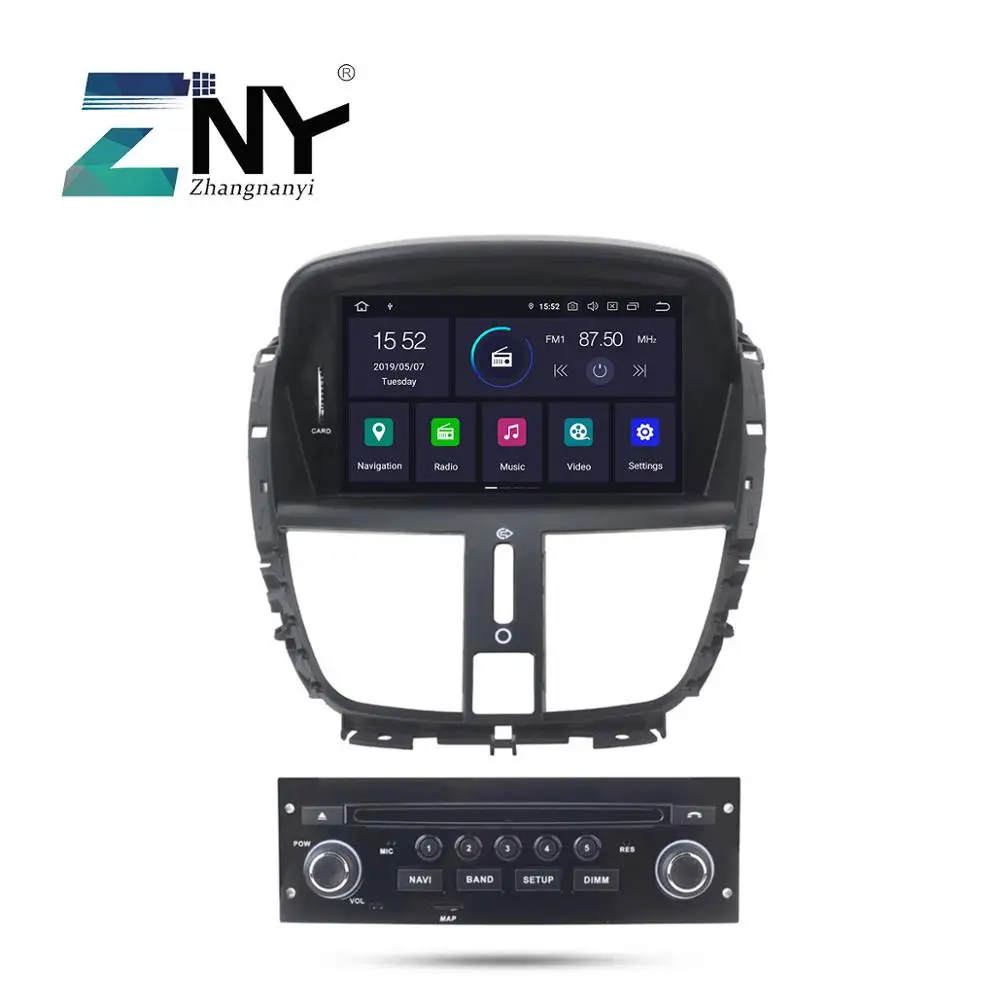 7 &quotips Android 9 0 автомобильный DVD Стерео Авторадио для peugeot 207 2008 2014 FM BT Аудио Видео