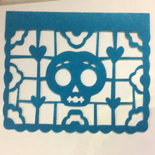 Skull Blue Мексиканский День мертвых вечерние украшения баннер для детей Товары для дома loteria Мексиканская dia de los muertos - Цвет: Skull Blue