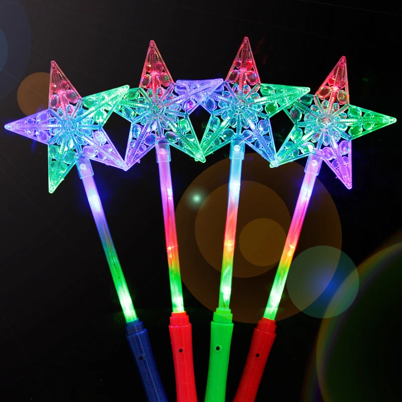 

80pcs / Colorful five - pointed star fluorescent stick wedding party party flash props concert supplies electronic night stick