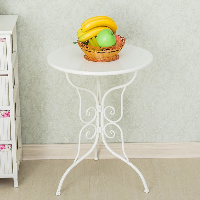 Металлический чайный столик Простой Современный Железный круглый журнальный