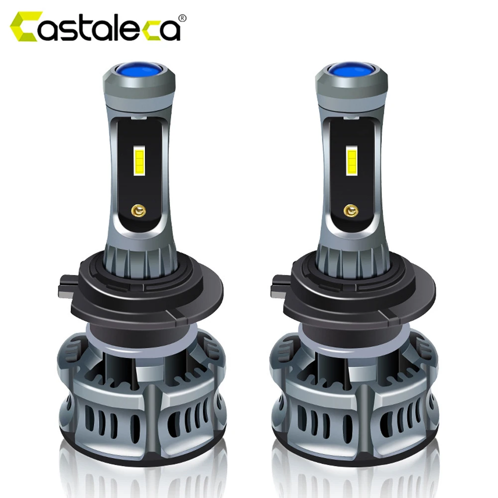 Автомобильные фары Castaleca 2X H4 светодиодные H7 H11 H8 HB4 H1 H3 HB3 Auto XT7 белые синие с
