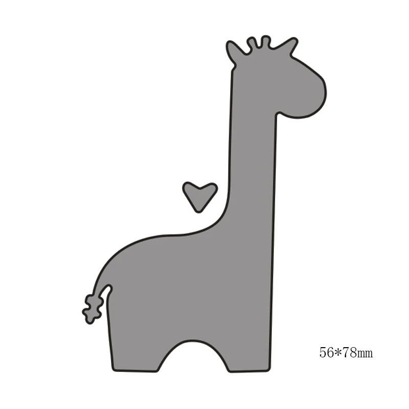 Трафарет Love giraffe из углеродистой стали для рукоделия креативные штампы
