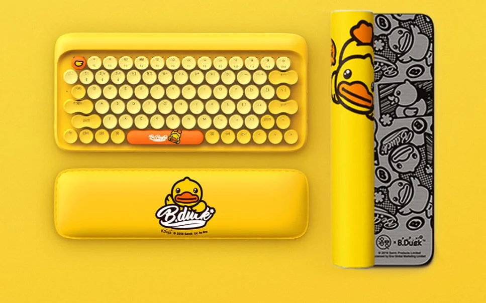 Little YellowDuckSet Xiaomi LOFREE Dot Bluetooth механическая клавиатура система-широкое использование зеленая ось 79 клавишная клавиатура Регулируемая яркость для умного дома - Цвет: Little YellowDuckSet