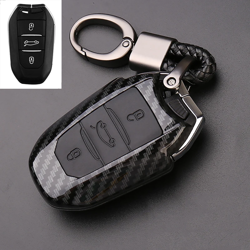 Чехол для автомобильного ключа из углеродного волокна Citroen C4L CACTUS C5 C3 C6 C8 Picasso Xsara