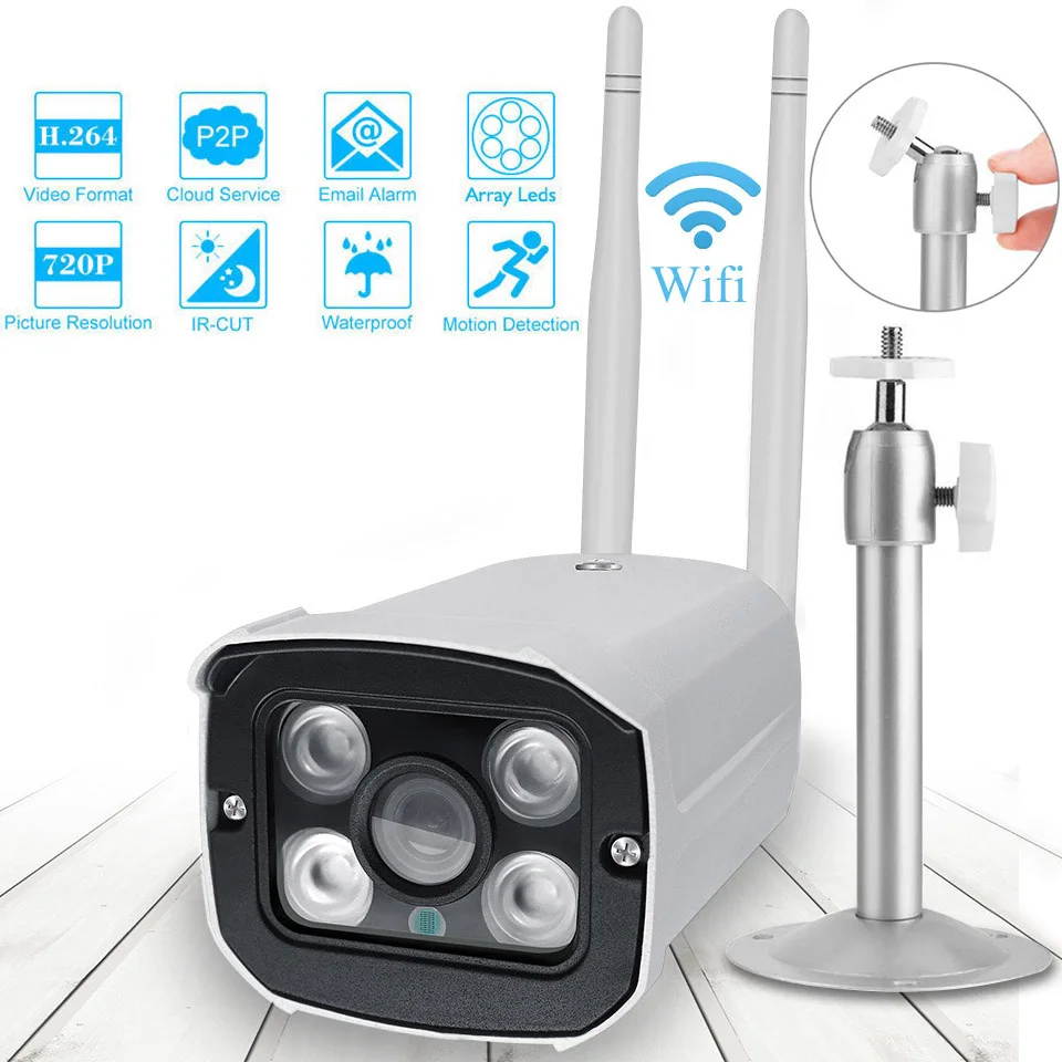 720P 1080P открытый IP Камера Wi Fi видеонаблюдение CCTV Металлическая Цилиндрическая