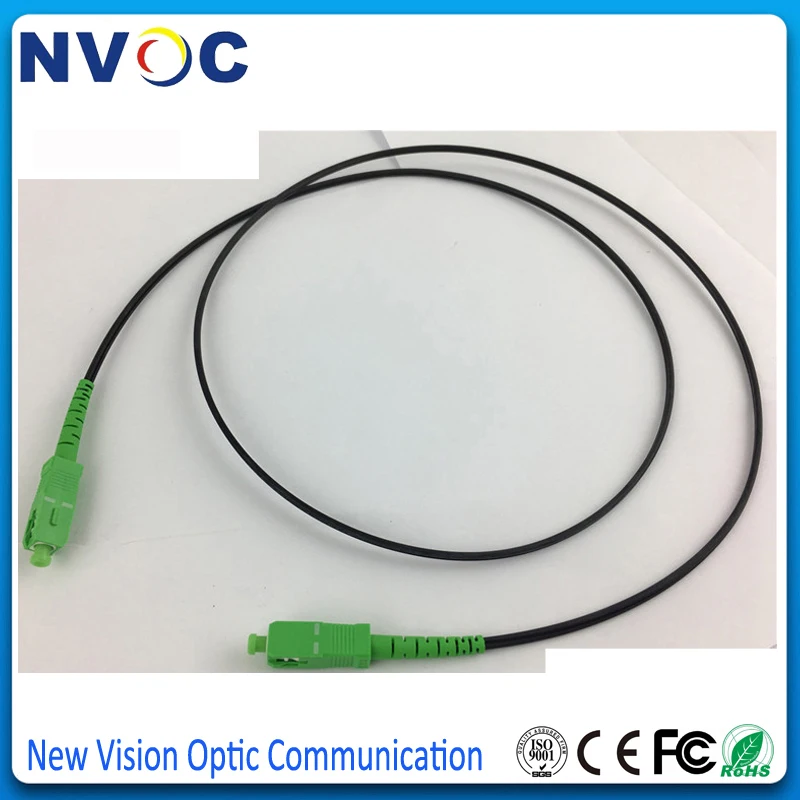30 м 1 ядро Крытый SC/APC в Simplex SM G657A1 LSZH Черный жакет GJXH FTTH волоконно-оптический кабель