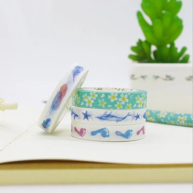 1 шт. лист КИТ 0 8 см X м васи лента альбом скрапбук клей декоративные DIY Подарочная
