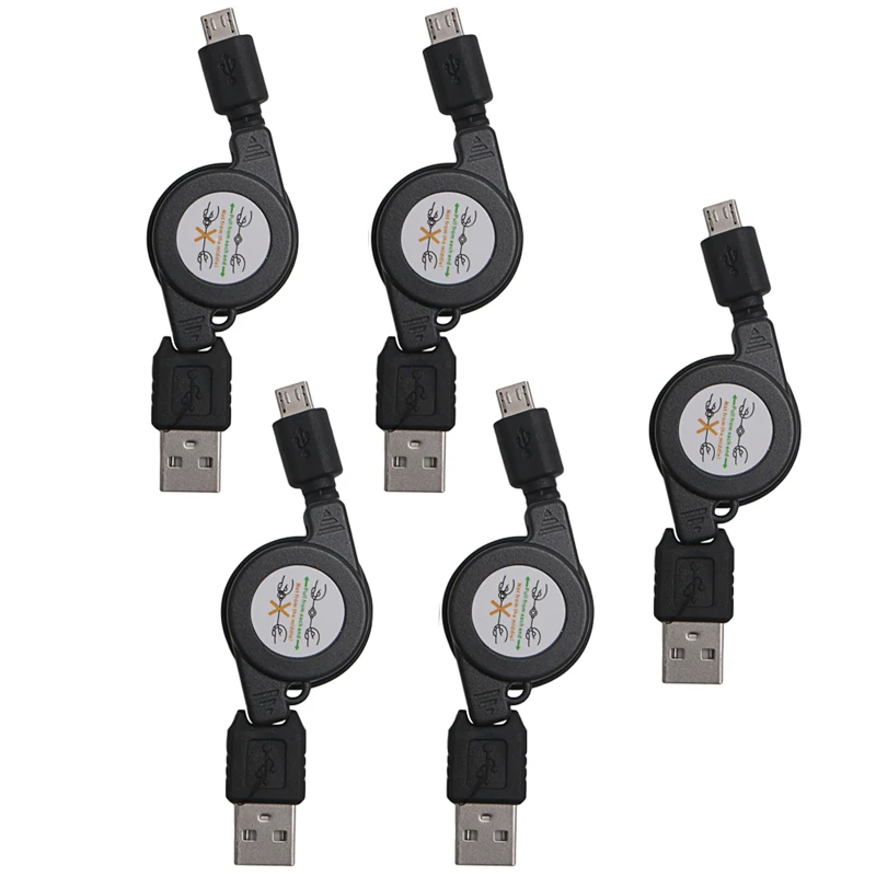 Новое поступление для 5 шт Micro USB к 2 0 выдвижной кабель синхронизации данных