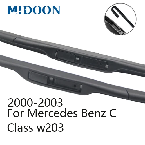 MIDOON щетки стеклоочистителя ветровое стекло дворники для Mercedes Benz C Class W203 W204 W205 C160 C180 C200 C230 C240 C250 C270 C280 C320 C350 C400 C450 AMG - Цвет: 2000-2003 for W203
