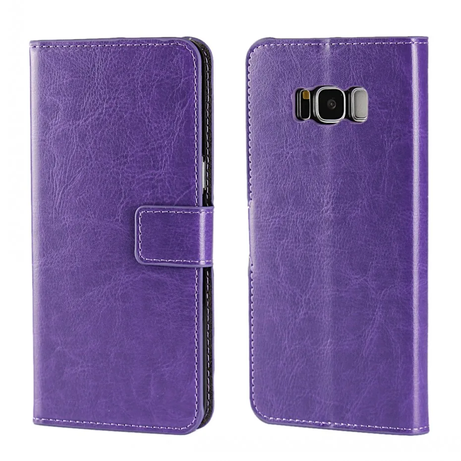 1 шт./лот новинка кошелек Crazy Horse искусственная кожа чехол подставка для Samsung S8 Plus S7