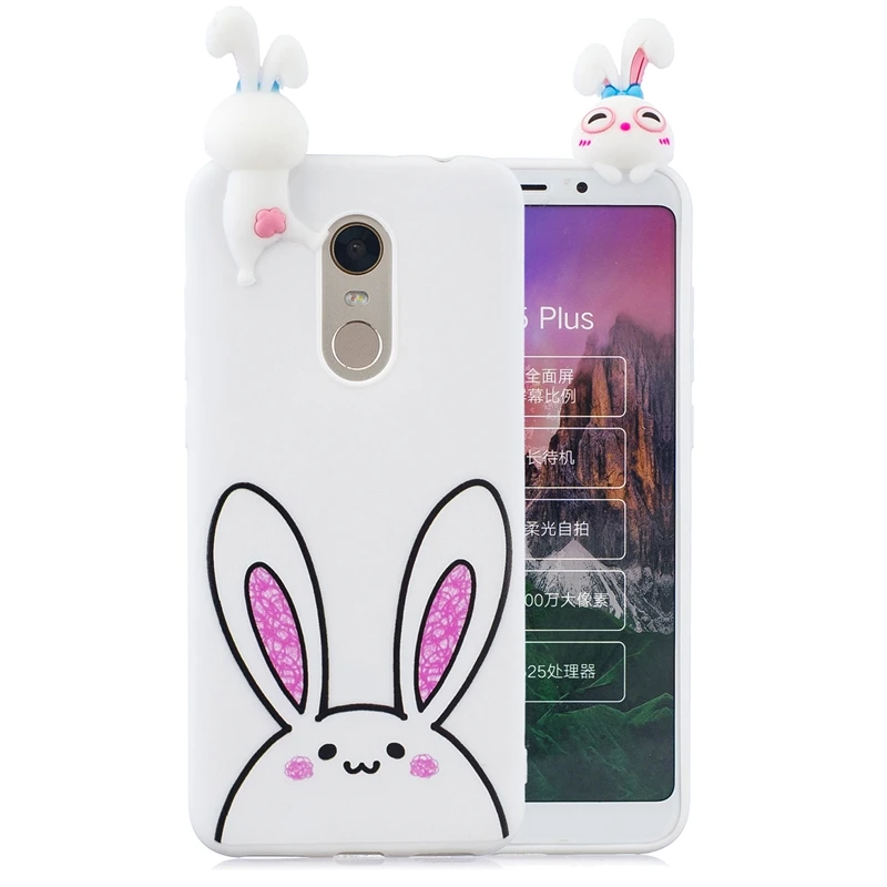 5 Чехол Etui для Xiaomi Redmi 5 Plus, чехол для Xiomi Redmi 5, 3D мультяшная панда, свинья, единорог, силиконовый чехол для Xiaomi Redmi 5 Plus, чехол - Цвет: 5