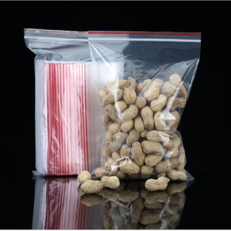 

100PCS Ziplock Bag 22X32CM Clear Plastic Bag Smell Proof Bags Reusable Food Packaging Bag Reusable Food Wrap Food Plastic Wrap