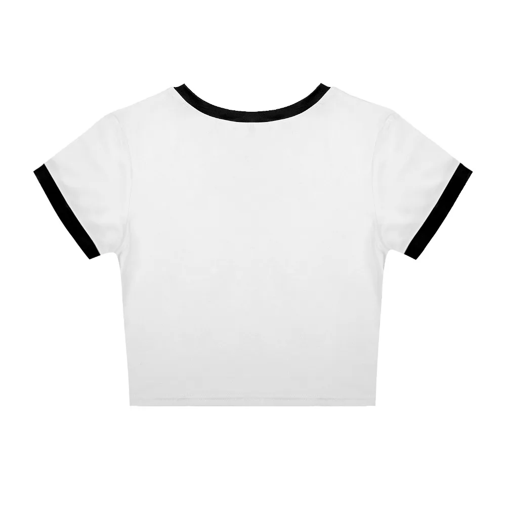 N olsollo Harajuku/женская одежда с рисунком животных летний укороченный топ облегающие