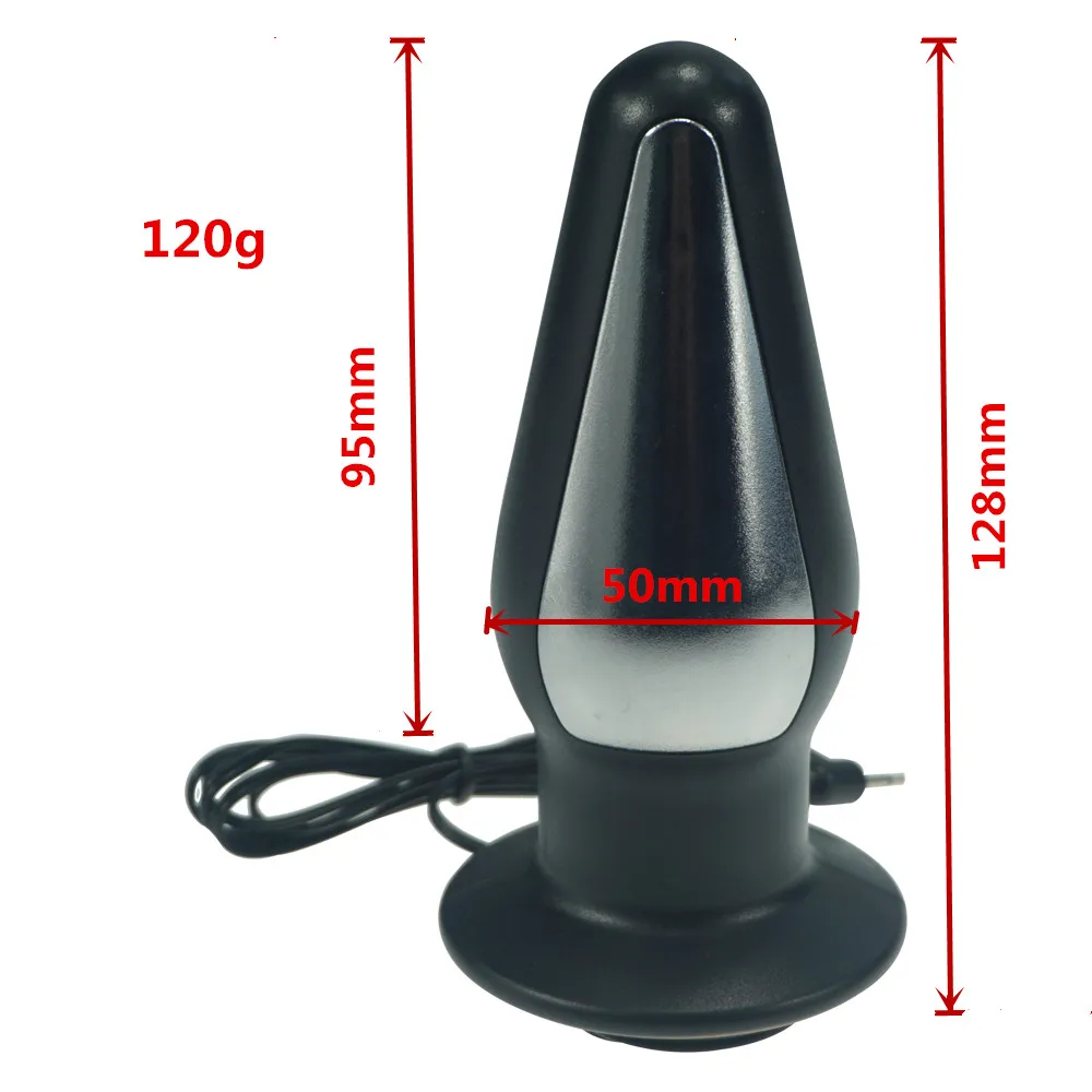 Огромный Экстремальный силиконовый электрошок Анальная пробка Электротерапия