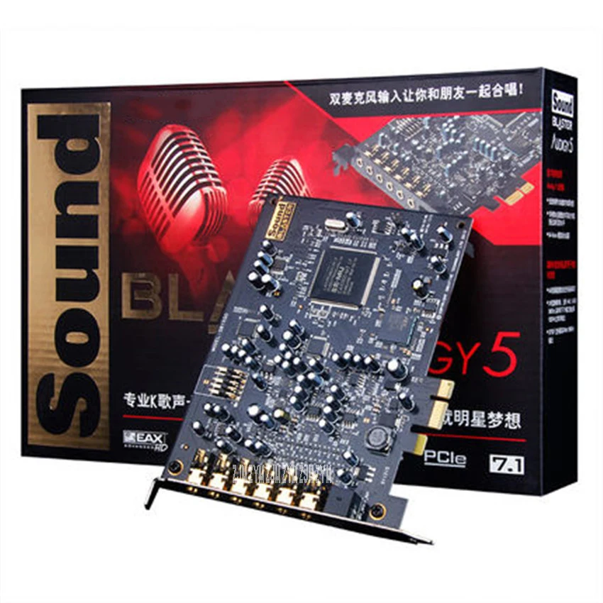 1 шт. для креативного SoundBLASTER LIVE 7,1 канальный внутренний объемный PCI Звуковая карта A5 отношение сигнал-шум 106db черный