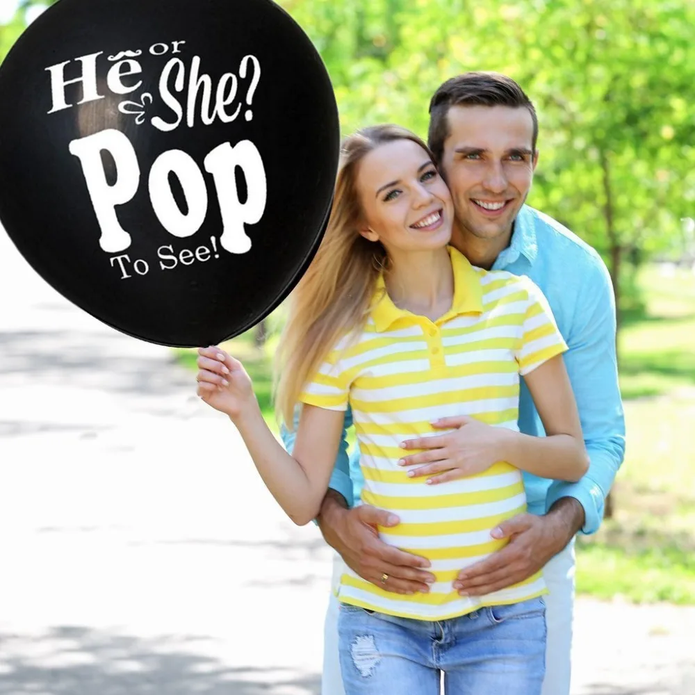 Мальчик или девушка с воздушными шарами 36 дюймов пол раскрыть он она латексные