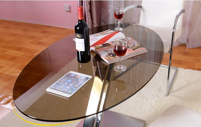Multi-functional lifting table. Dual-use Tempered glass stainless steel tea table | Мебель