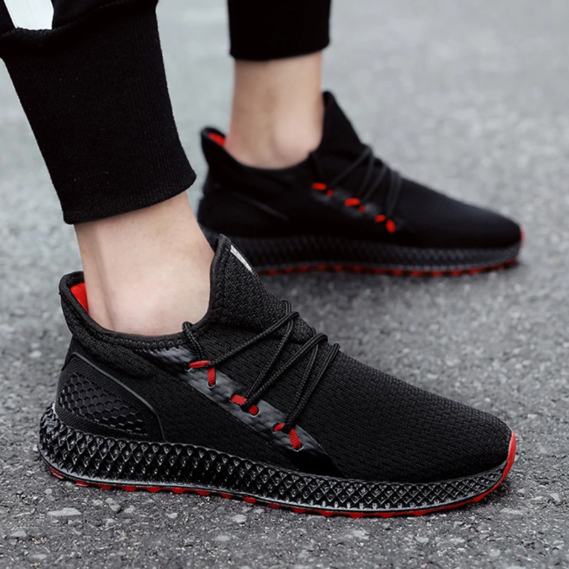 Fashion Men Casual Shoes Sneakers Breathable Comfortable Trainers Flats Lace Up Male Adult Footwear | Обувь
