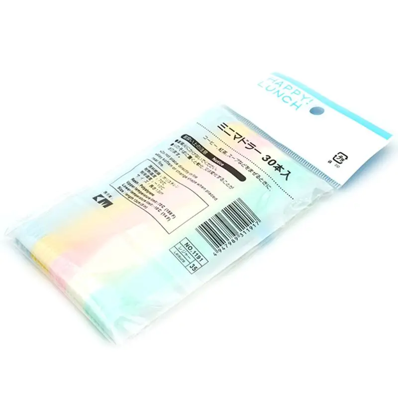 30 шт конфетных цветов пластиковая ложка с длинной ручкой Кофе Чай мороженое