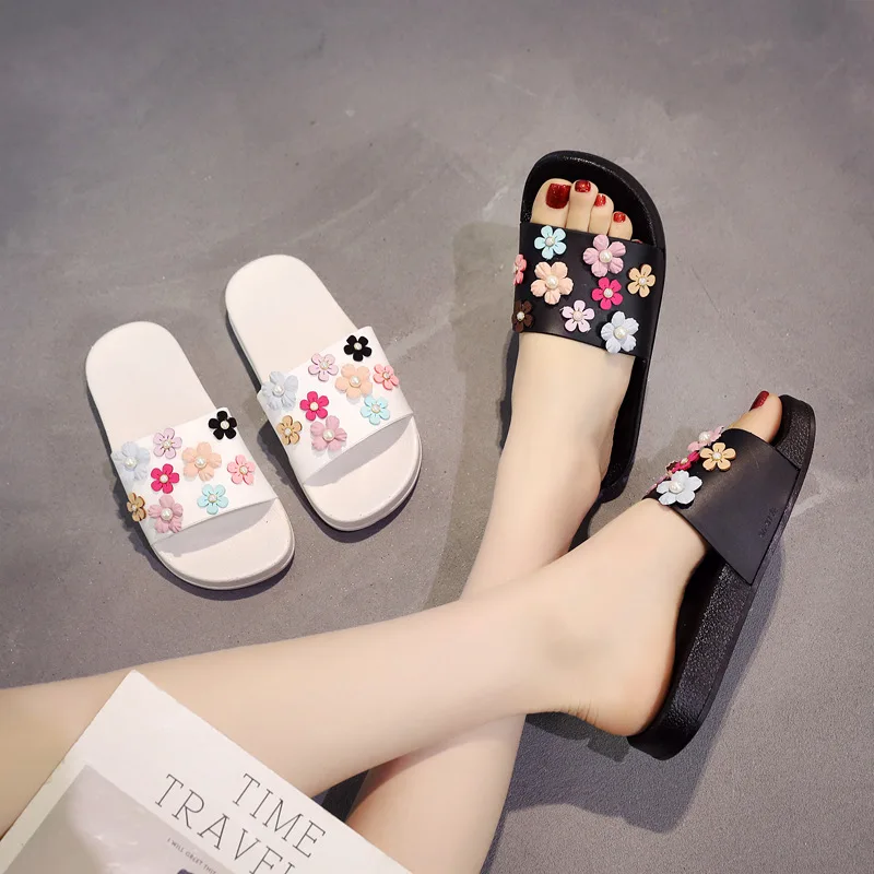 Летние шлепанцы женская одежда милые модные пляжные вьетнамки на плоской